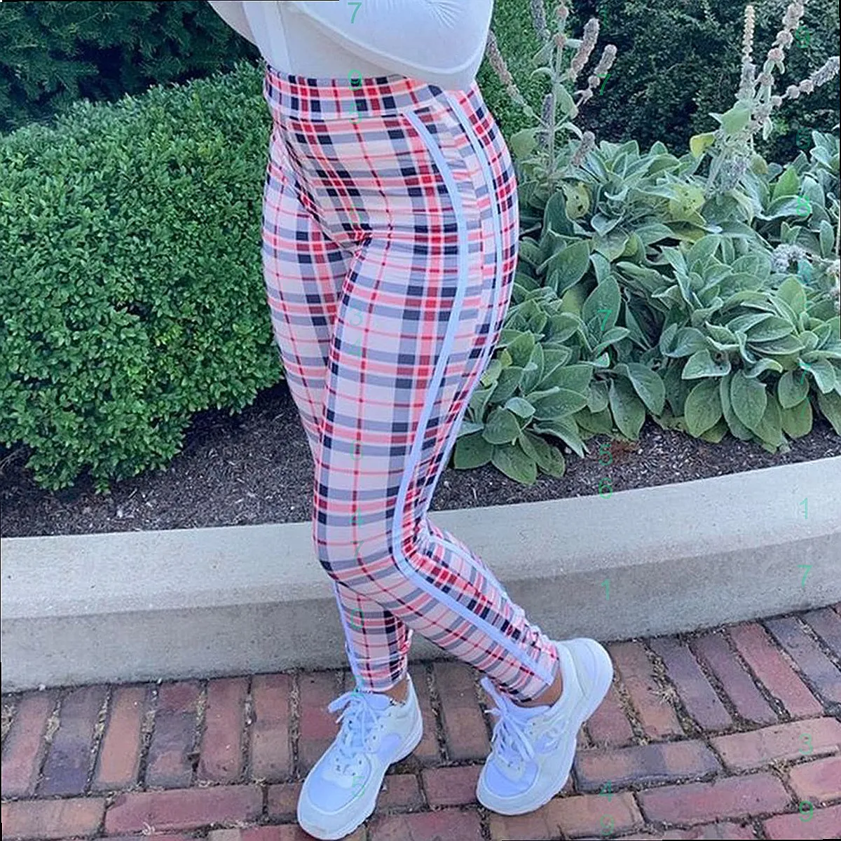 Checkered Stripe Pants for Women Spring Summer Trousers Casual Dress Pants Women Stripe Trousers