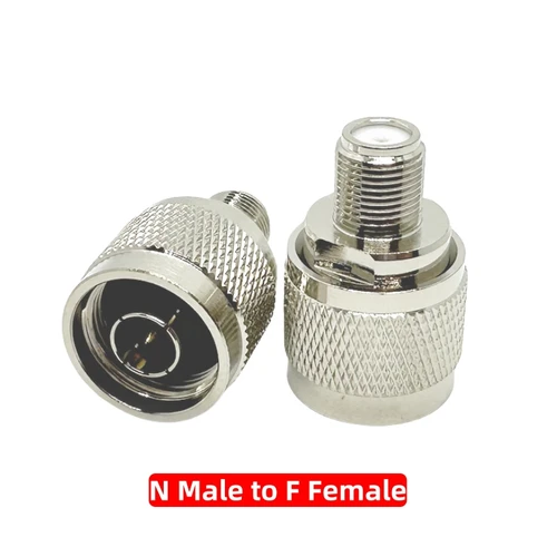 Imagen 2 del producto Adaptador Coaxial RF tipo N de cobre puro, convertidor de ángulo recto N macho hembra a N SMA BNC UHF PL259 SO239 F