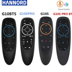 Hannord  G10S Air Mouse Voice Remote Control 2.4G Wireless Gyroscope BT5.0 G10S PRO BT IR Learning for Android TV Box PC