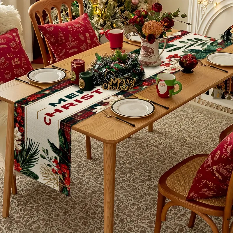 Flower Grid Christmas Happy Decoration Party Table Wallpaper Festival Home Decoration Thanksgiving Decoration