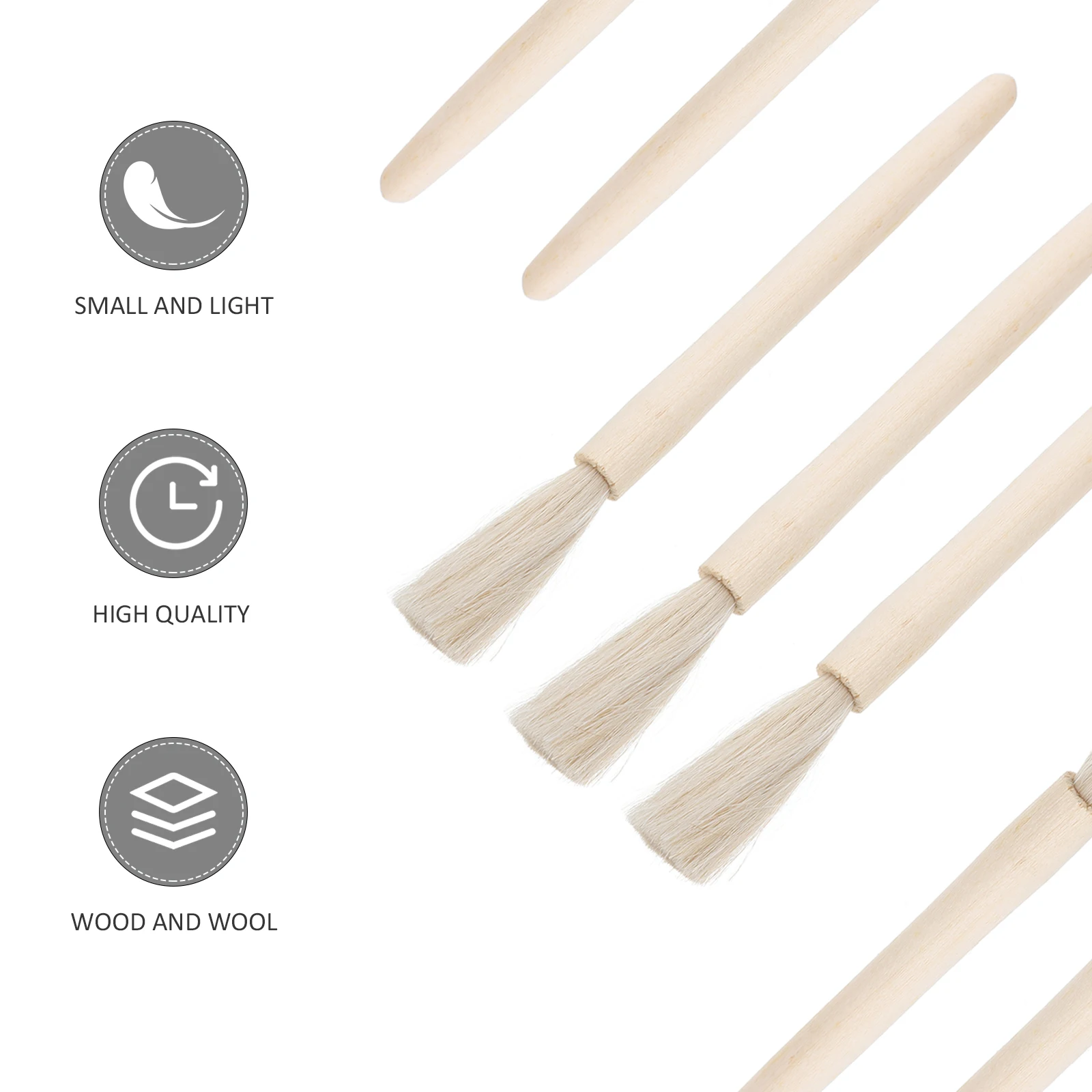 

5 Pcs Long Handle Fine Bristles Laboratory Cleaning Reusable Smooth Science Brushes Wool Wheel Teaching Equipment