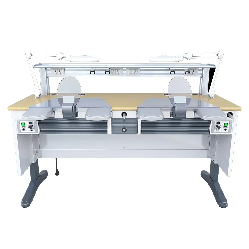 

Hot sales Cross Border Single Or Double Dental Lab Equipment Work Station Desk Stainless Steel Workbench