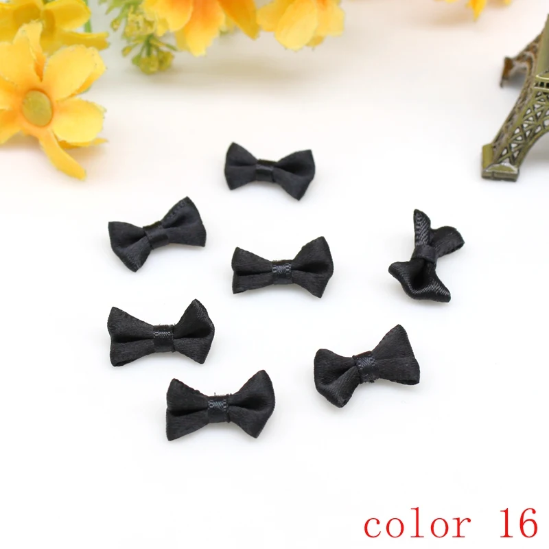 50/100 Stück 10mm-20mm Kleine Satinband-Schleifen Blumenapplikationen zum Nähen Bastelschleifen für Hochzeiten Partys DIY-Dekorationen – Detail 20