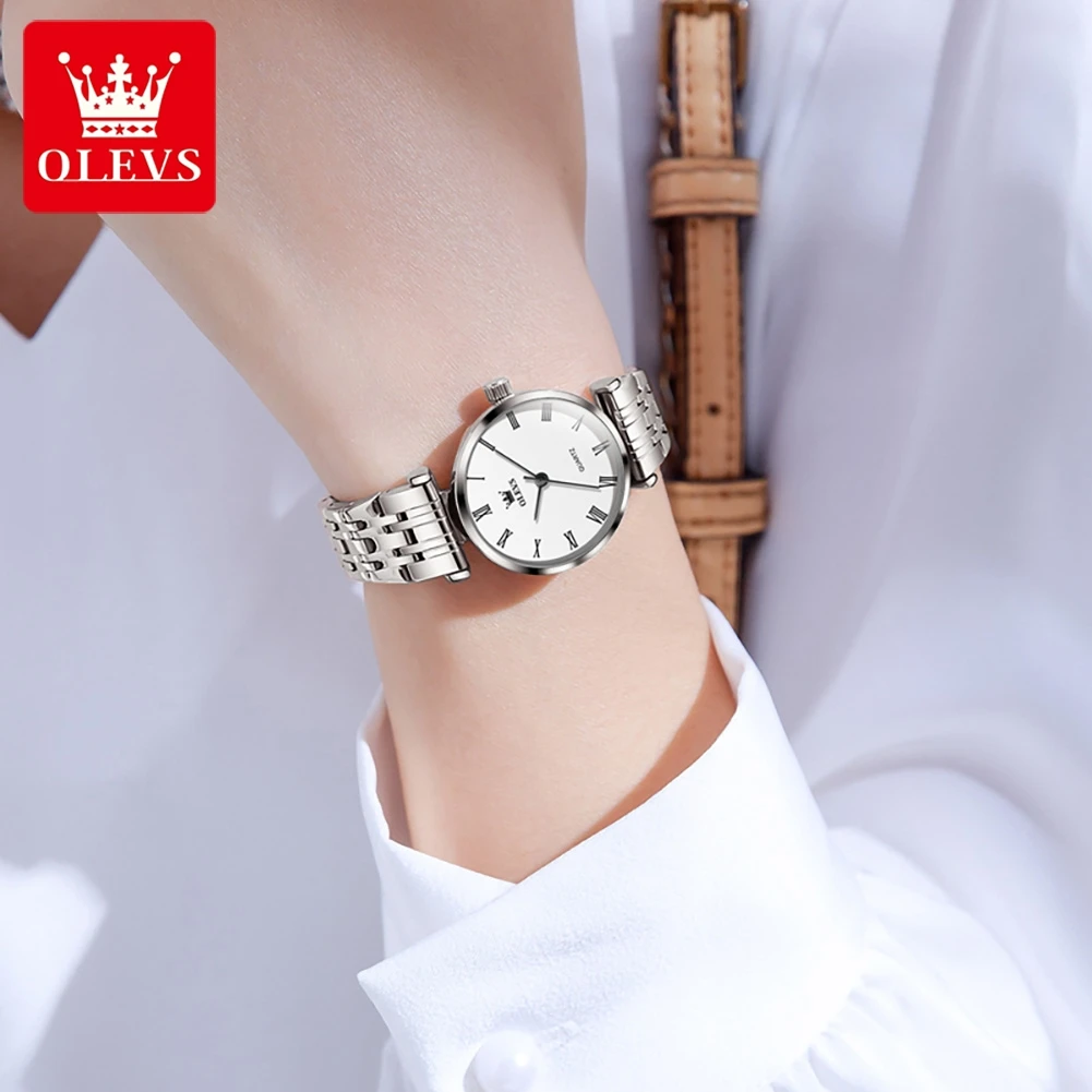 OLEVS 5592 Elegant Women\'s Watch High Quality Original Waterproof Stainless Steel Quartz Watch Classic Simple Dress Women Watch