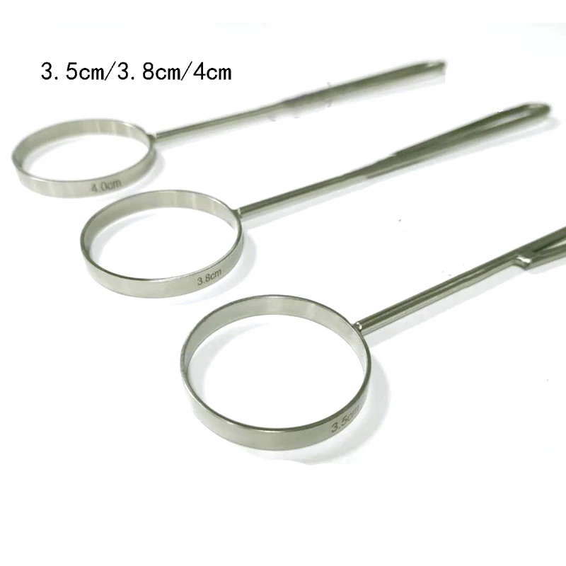 Aço inoxidável Areola Measuring Tool, 3.5 3.8 4.0cm