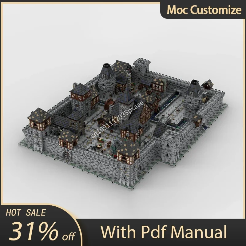 

48241pcs Moc Medieval Modulars Complete City Building Bricks Toys Creativity Assembly Castle Building Blocks Kids Education Gift