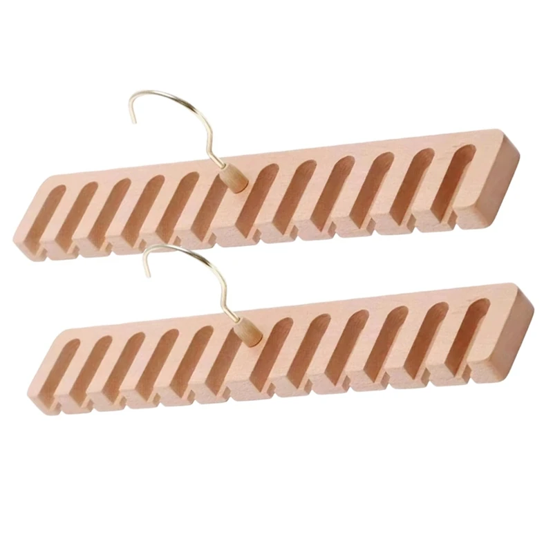 ブナ材木製ベルトハンガー-ワードローブ回転式オーガナイザーラック-スカーフハンガー-ホームクローゼット衣類収納-スウィフターホルダー-小売