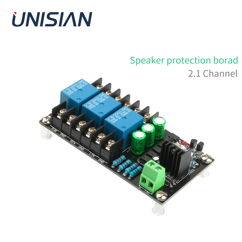 UNISIAN 300W Speaker Protection Board 2.1 Channel DC Relay Delay Protect For Class D Digital Audio   Amplifier BTL Circuits