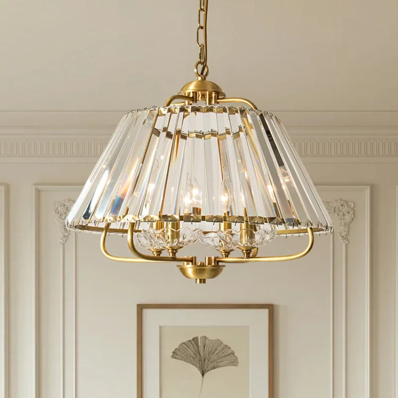 

American Style Bedroom Pendant Light, High-end Fashion Crystal Light, French Minimalist Study and Restaurant Lighting Fixtures