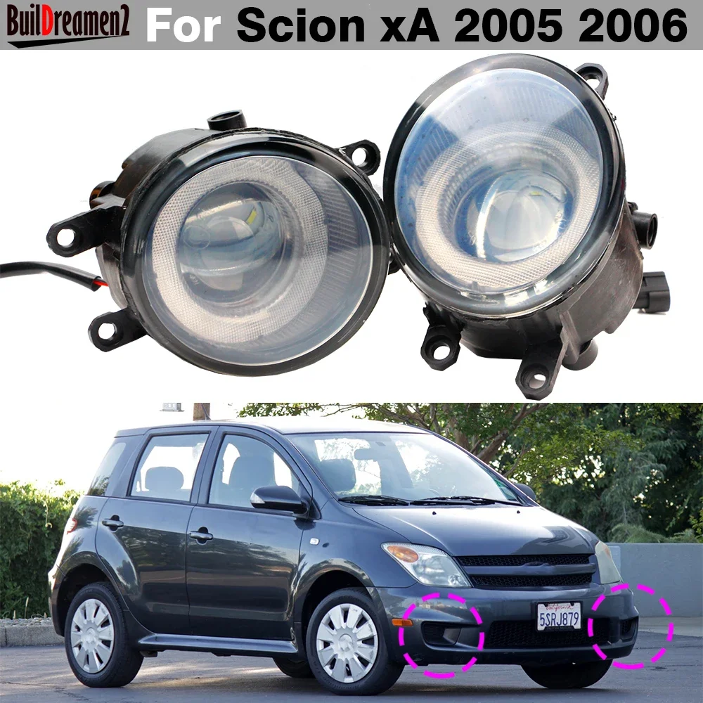 

1 пара стеклянных линз противотуманных фар Angel Eye DRL 30 Вт для Scion xA 2005 2006 Автомобильные передние светодиодные противотуманные фары дневного света H11 12 В