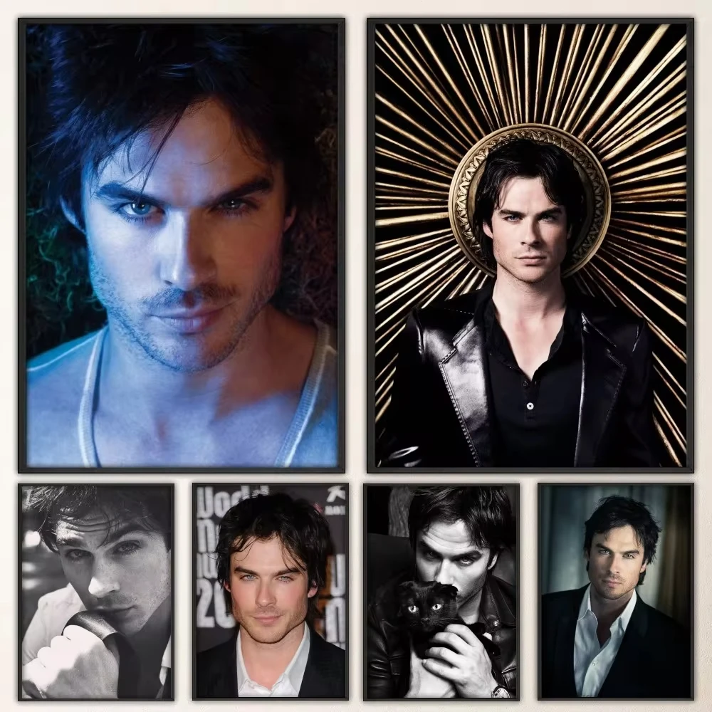 Vampire Diaries Ian Somerhalder Poster Prints Poster Wall Painting Bedroom Living Room Wall Bar Restaurant Canvas Painting