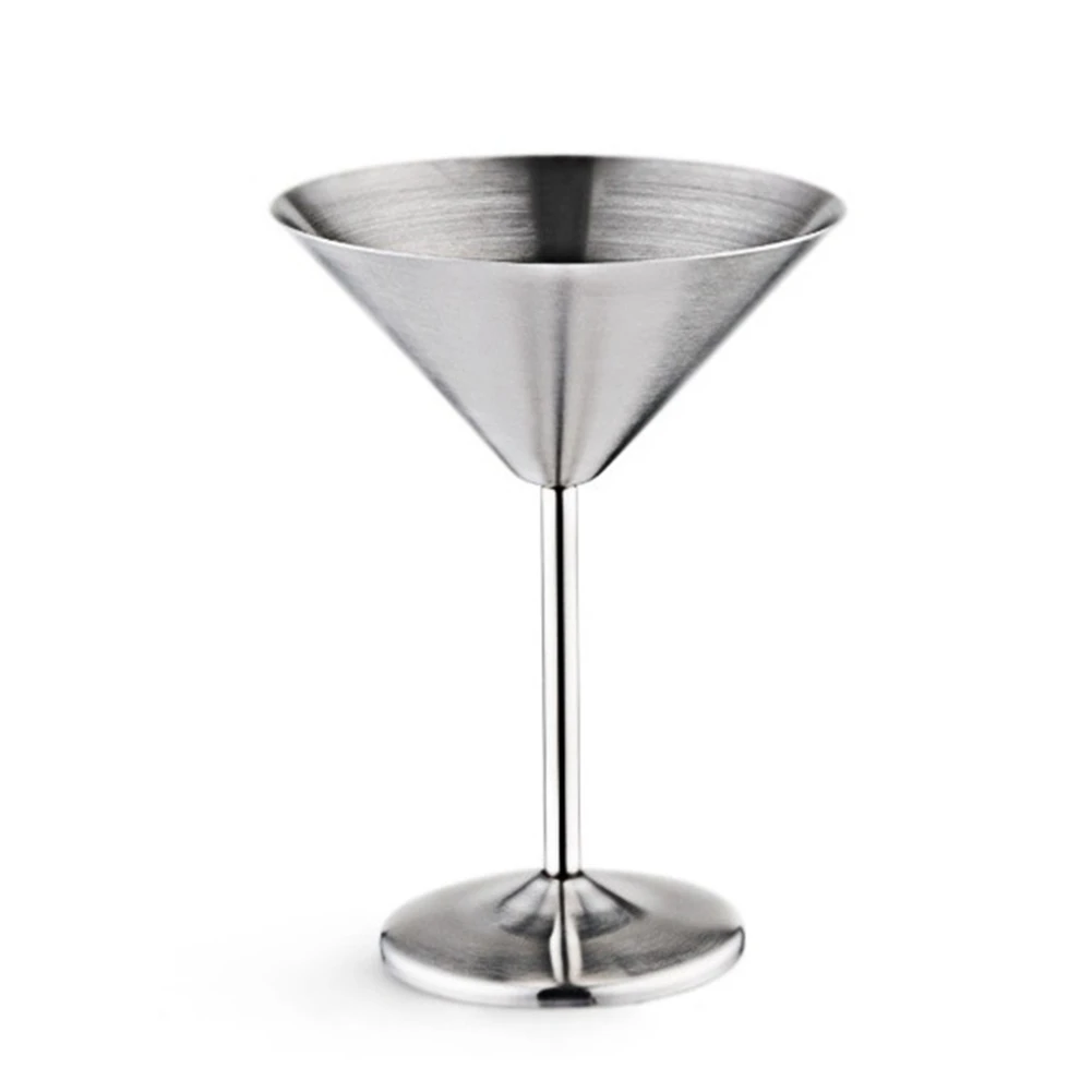 

Stainless Steel Martini Cocktail Glass High Base Wine Glass Unbreakable Wine Glass Metal Bar Champagne Glass Silver