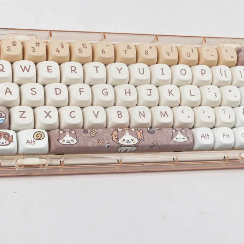 Imagem -05 - Gmk Meow Come Comida Japonesa 144 Teclas Pbt Moa Perfil Sublimação de Tinta para Gateron Cereja mx Switch Tampas de Teclado Mecânico