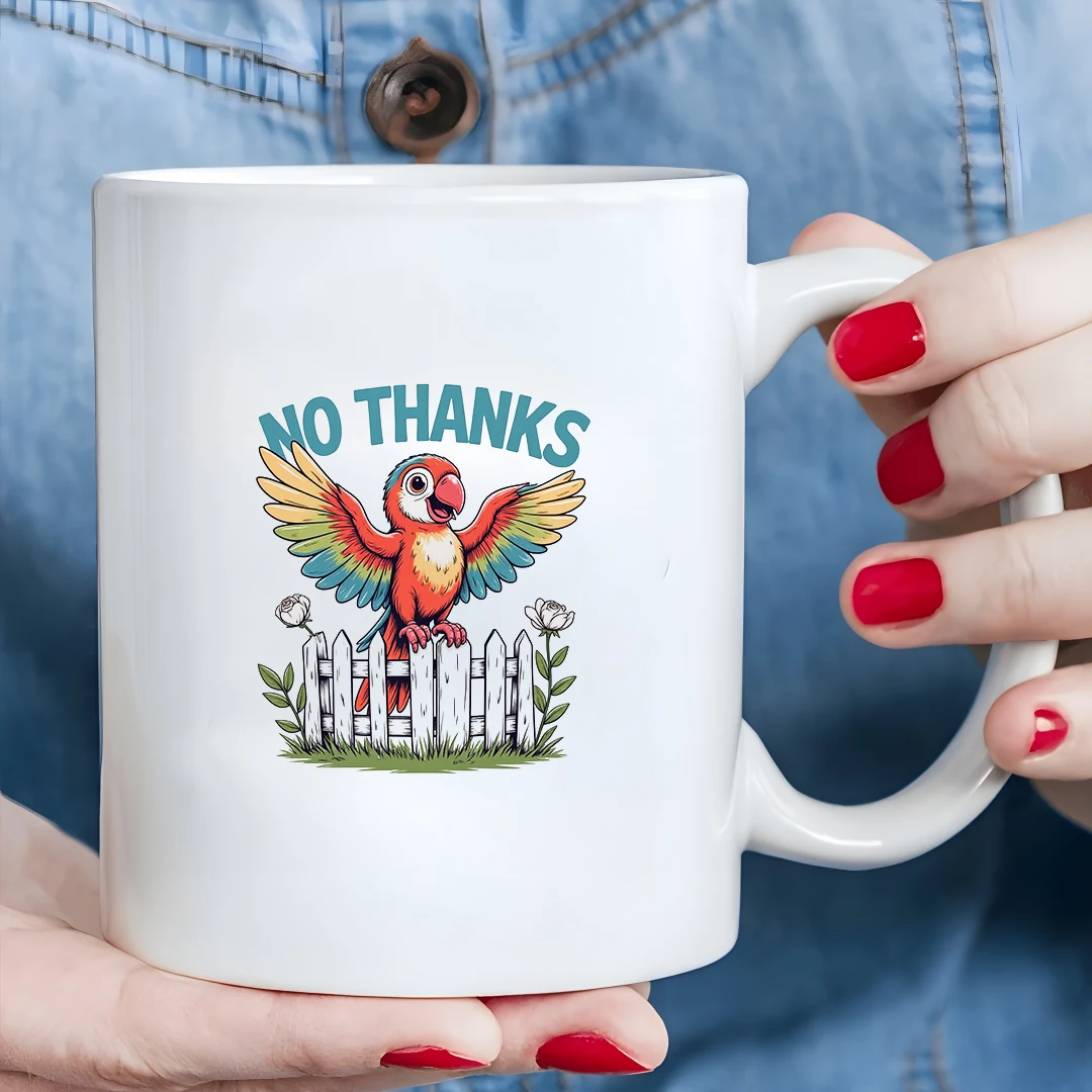

11oz Cartoon Parrot Mug Kids Hot Beverage Cup Christmas Gift Family Office Cup Hand-painted Creative Cup