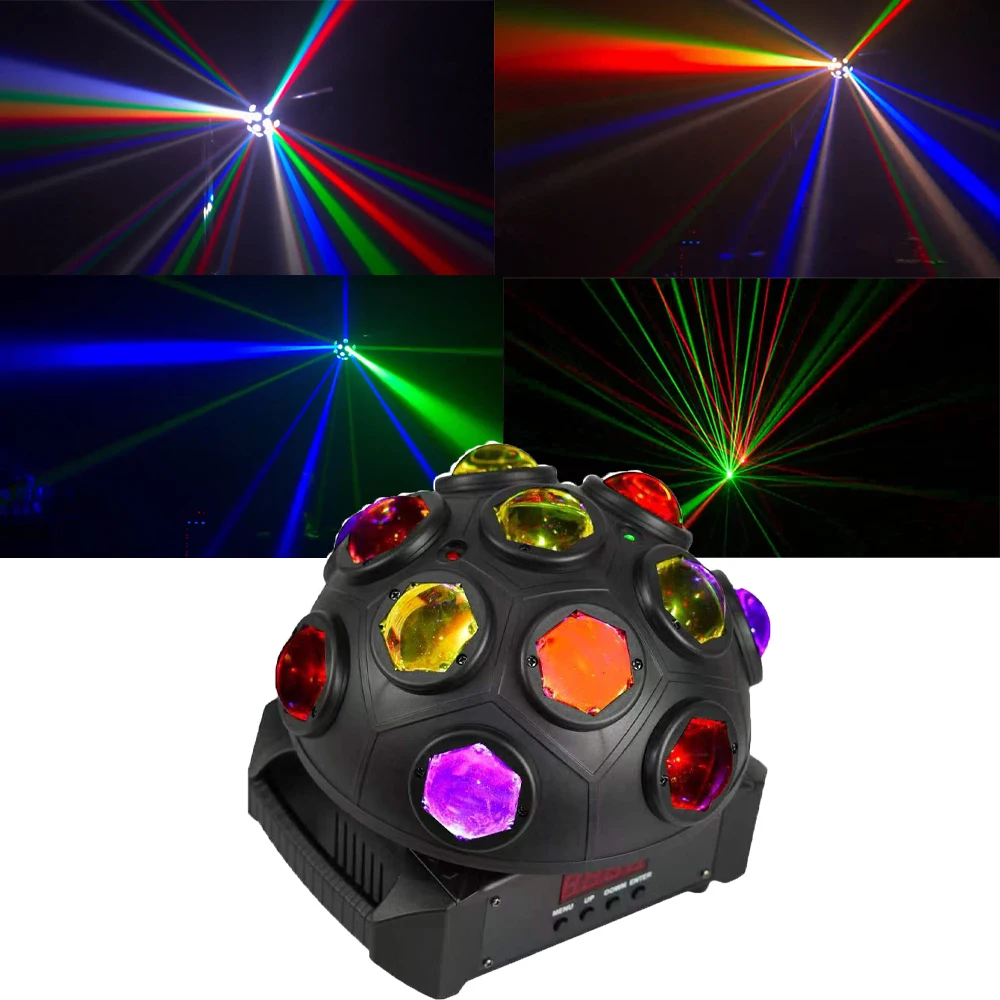 

Светодиодный диско-светильник Magic Ball DJ Light 13x10W с эффектом луча, DMX, звукоактивный, для дискотек, клубов, вечеринок, суперяркий, портативный.