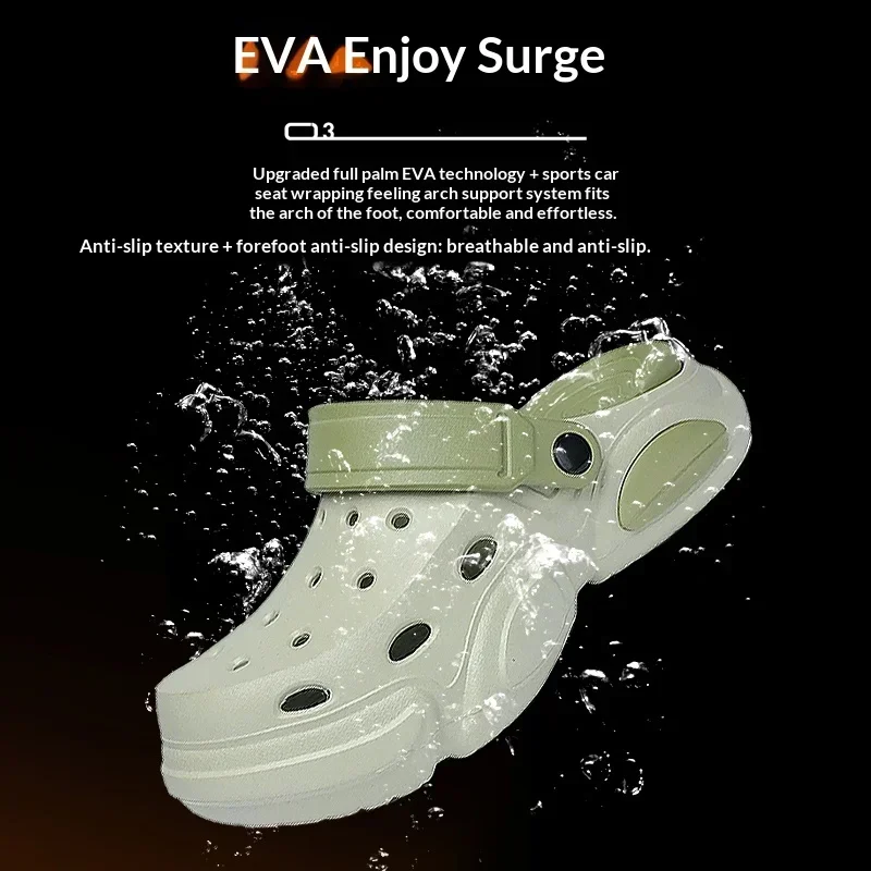 2026 Sommer Herren-Slipper Outdoor-Sandalen Strand Bequeme EVA Weiche Slides Clogs Lässige Gartenschuhe Herren Indoor-Hausschuhe – Detail 9