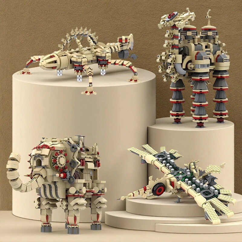 

MOC идея игра огонь ветер вода гром мифический зверь Guardian строительные блоки сборка модель для взрослых Коллекционная игрушка подарок орнамент