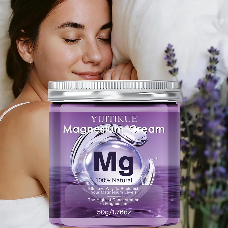 YUITIKUE Natural Magnesium Cream Replenish Magnesium Levels Refreshing Moisturize Full Body Skin Care