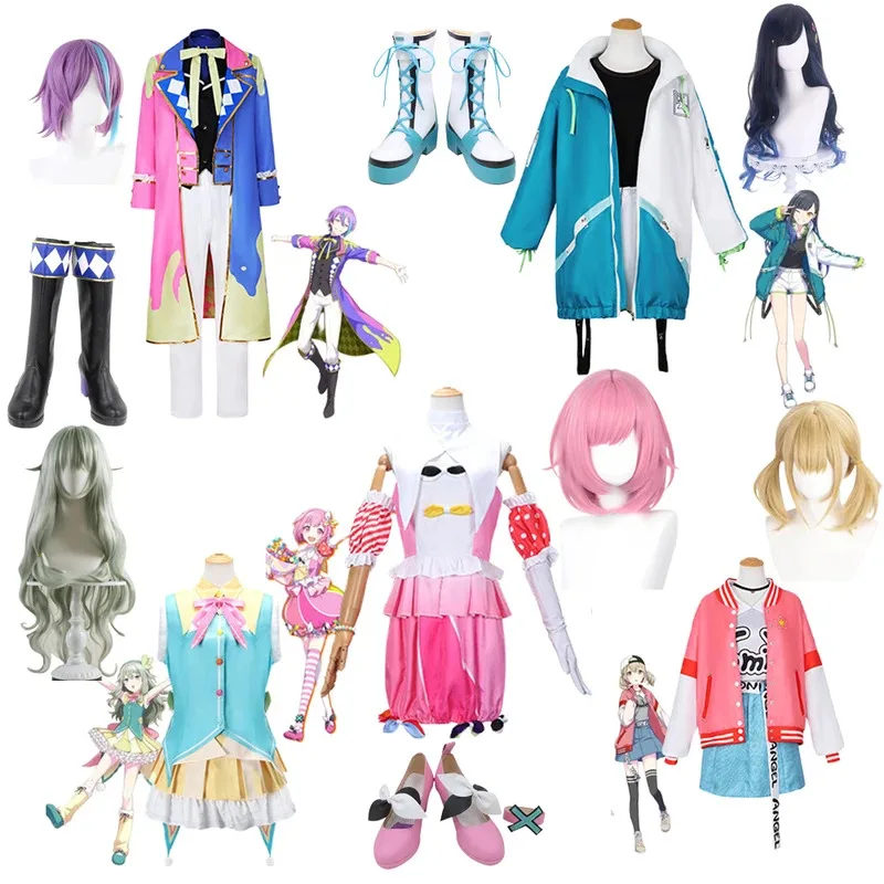 مشروع SEKAI العجائب شوتايم حية سيئة فرقة Kamishiro Shiraishi Kusanagi Otori Azusawa تأثيري حلي مجموعة شعر مستعار مخصص