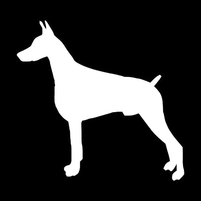 Car Stickers Doberman Dog Personality High-quality PVC Car Decoration Accessories Stickers Waterproof Black/white,10cm*10cm