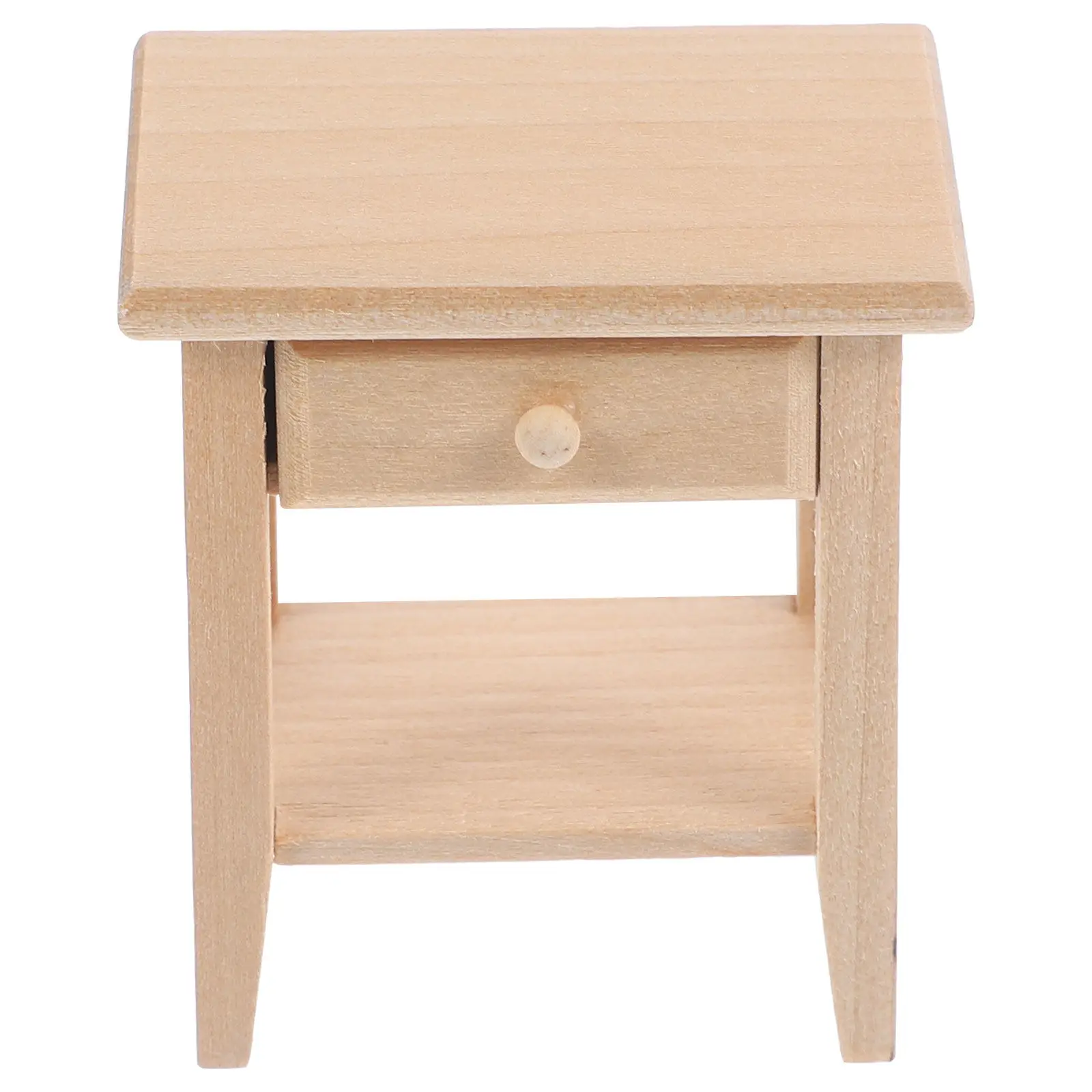 

Mini Wood Nightstand Bedside Table Miniature Bedroom Furniture Mini House Ornament House Bedside Table Miniature Nightstand