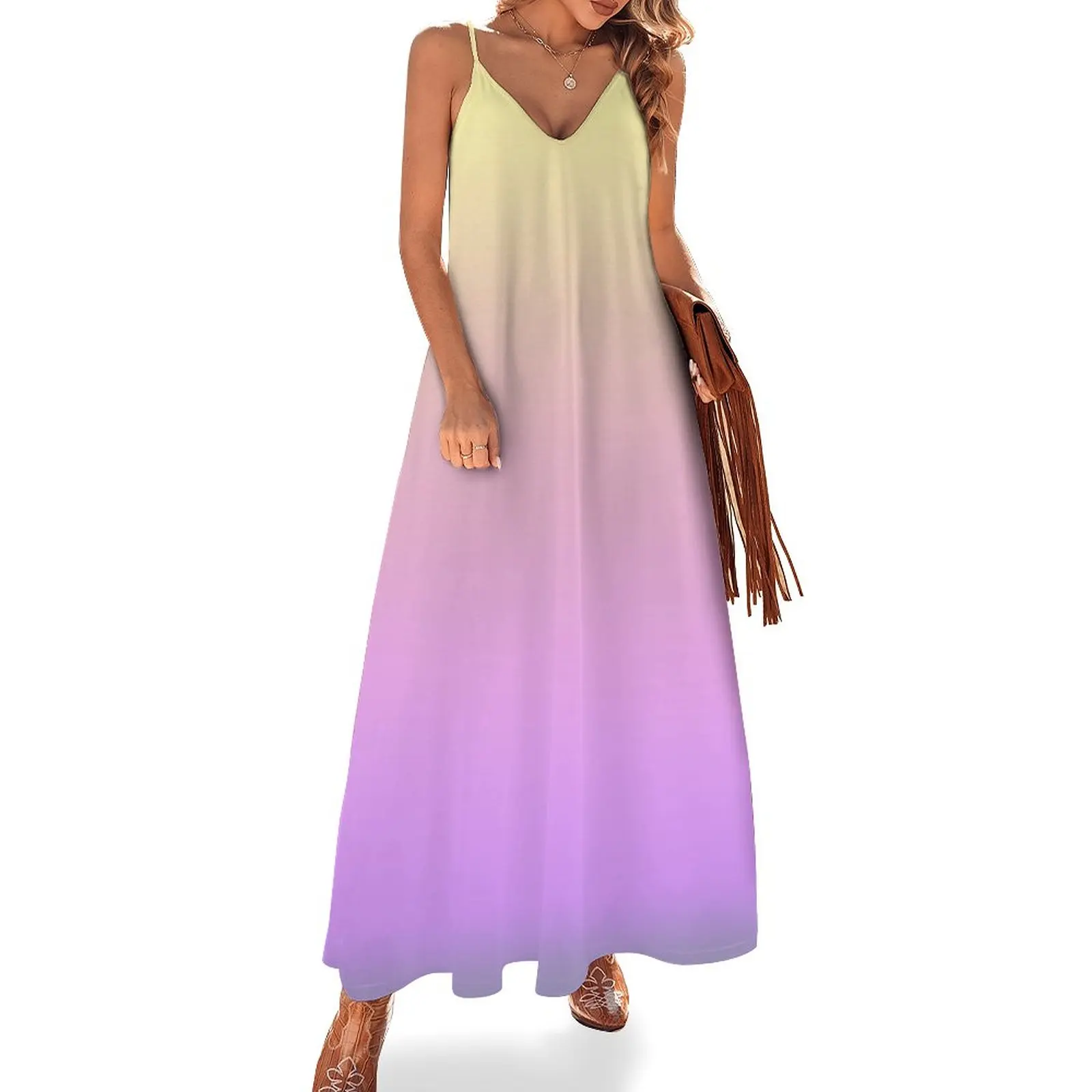 Ombre Space Queen ärmelloses Kleid Damen kleider für besondere Anlässe Sommerkleid ung für Frauen Verband kleid