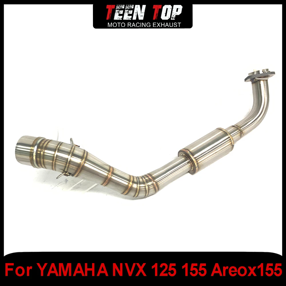 

Передняя выхлопная труба мотоцикла для YAMAHA NVX 125 155 Areox155 NMAX, выхлопная колено, соединительная трубка Nvx 125 2016-2018, нержавеющая сталь
