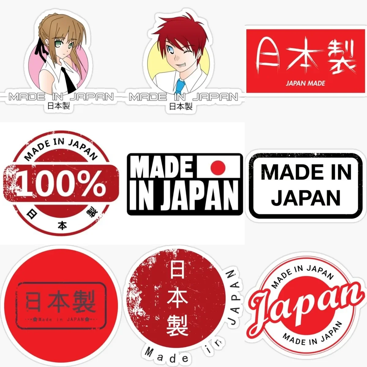 

Made in Japan Flag Sticker Bicycle Vinyl Wall Room Motorcycle Truck Window Van Car Glass Helmet Racing Camper Off-road Decal