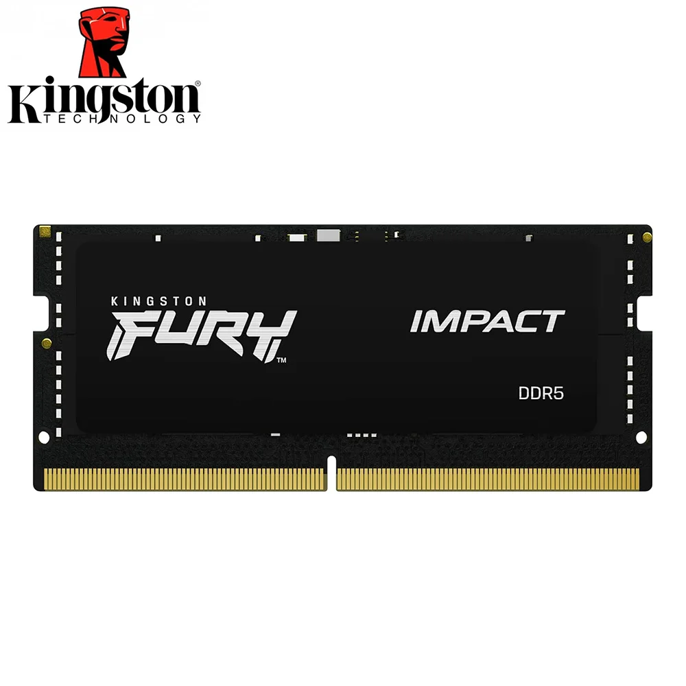 

Kingston Technology Fury Impact 16 ГБ 32 ГБ 5600MT/s DDR5 CL40 Одиночный модуль памяти для ноутбука, Intel XMP 3.0 | Plug N Play