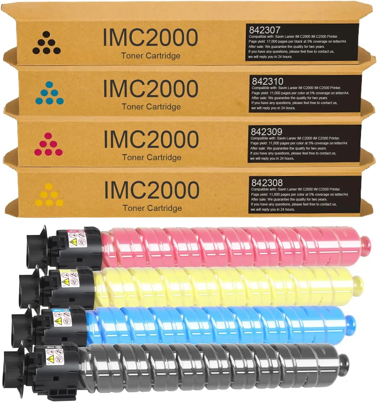 

TUHUO IM C2000 IM C2500 Compatible Toner Cartridge Replacement for Ricoh 842307 842308 842309 842310 for IMC2000 IMC2500 Printer