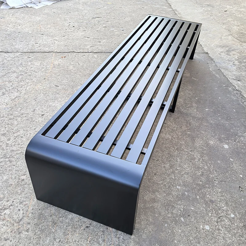 

Modern Iron Outdoor Lounge Chair & Bench with Widen Lend Feature-Durable Metal for Villa School Hospital & Park Use