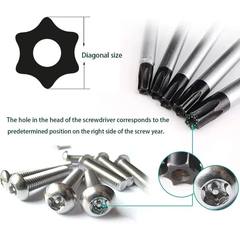 NEW Torx T8 T9 T10 Precision Magnetic Screwdriver Repair Tool With Hole For Hardware Tools Xbox 360 Wireless Controller