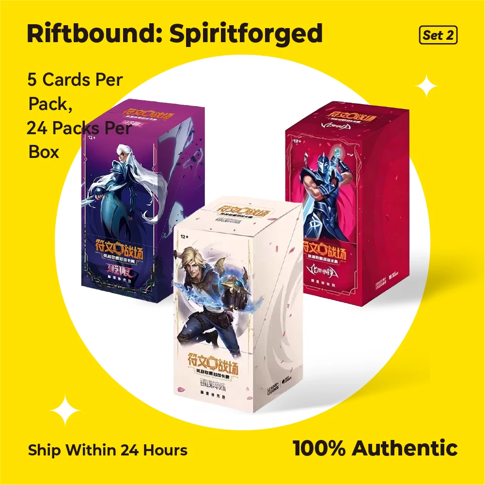 Riftbound League of Legends Spiritforged Set 2 TCG Card Game - Slim/Fat Sealed Booster Box - Simplified Chinese - in Stock