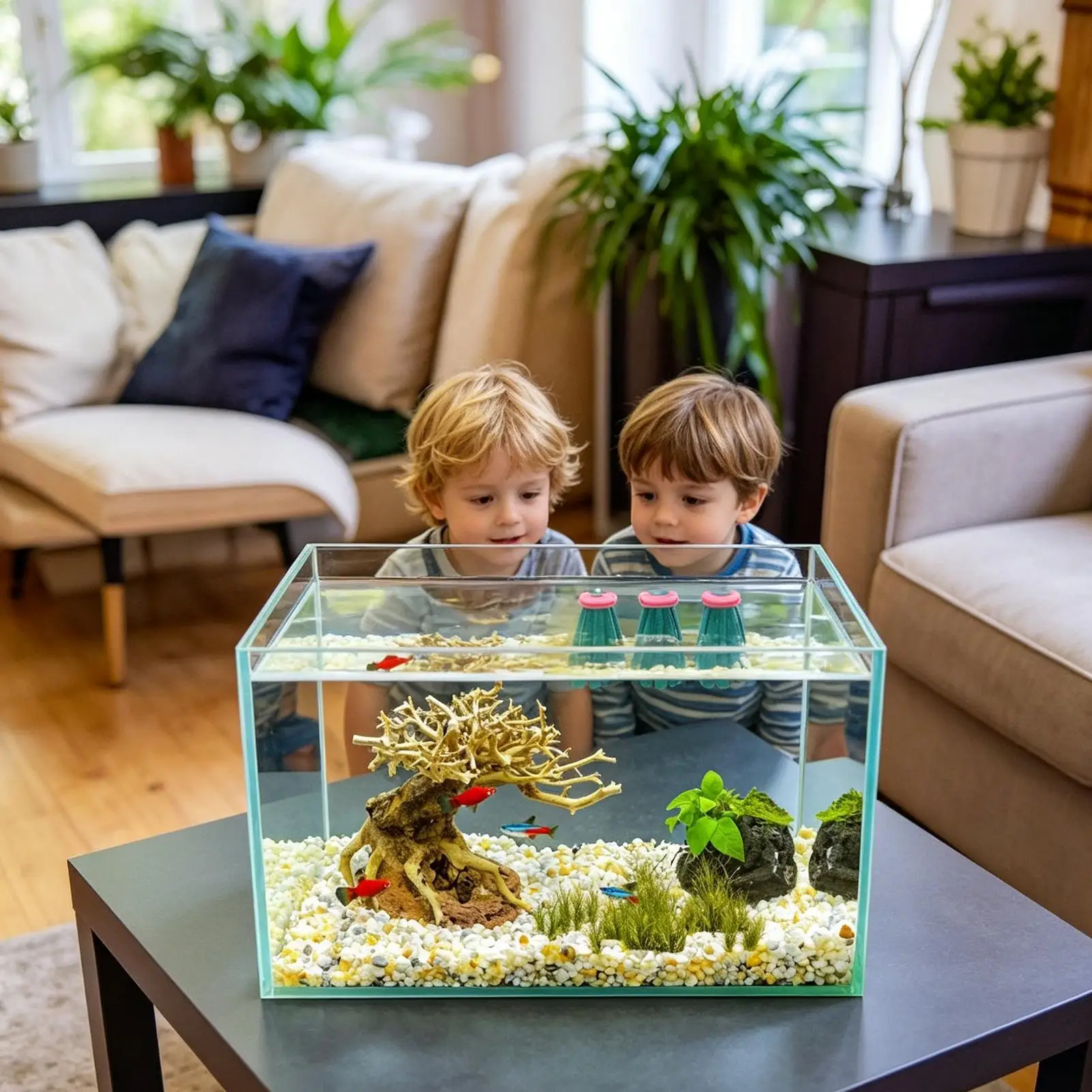 10 Stück Aquarium-Legenetz, dekorativer schwimmender Eiersammler, Grasversteck für Betta-Frauen zum Ausruhen, Füttern und Schutz – Detail 10