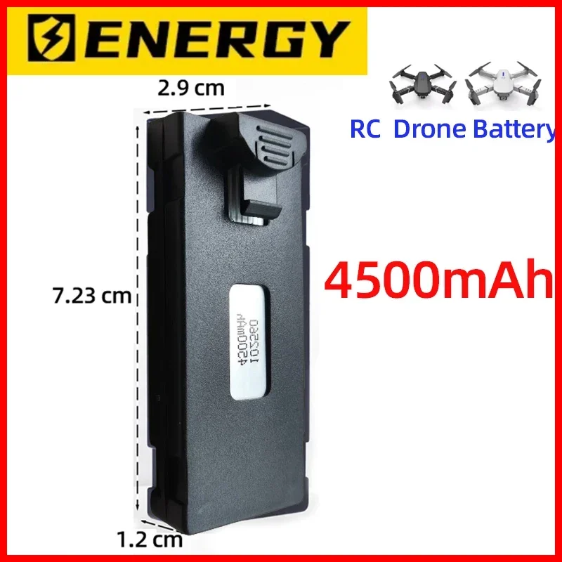 ¡Vero 4500mAh! Batería de Dron E88 de 3,7 V para Dron RC E88 E88PRO E525 E99 P1 K3 P10 A13 S98 piezas de cuadricóptero RC