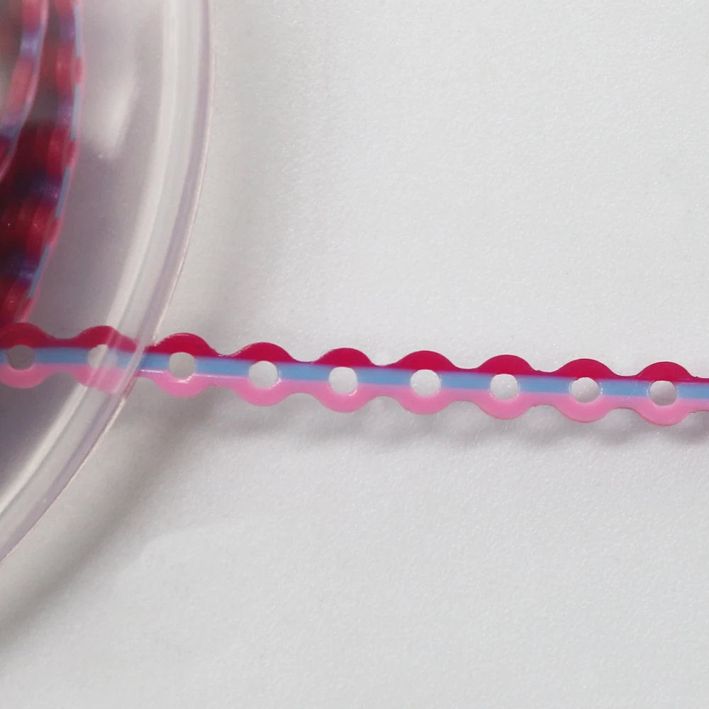 

15Feet/Roll Dental Triple-Color Elastic Ultra Power Chain Short Type