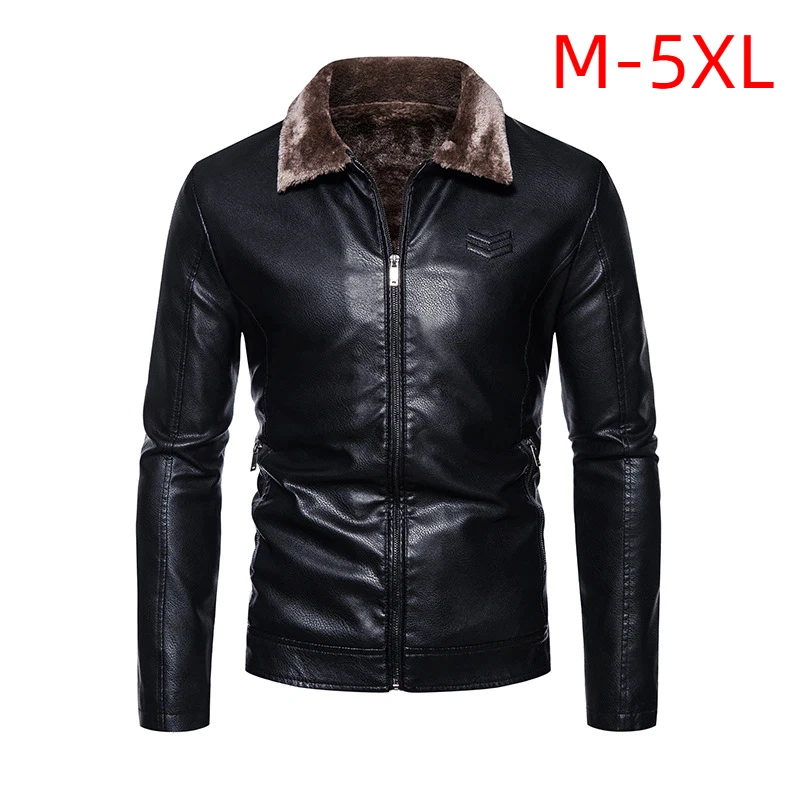

Мужская зимняя куртка из искусственной кожи с флисовой подкладкой, мотоциклетный бомбер из искусственной кожи, мужская повседневная верхняя одежда, мужская модная мужская ветрозащитная куртка