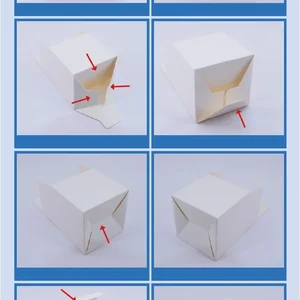 Hộp giấy Kraft Square, nhiều kích thước, đen, trắng, nâu, bao bì bìa cứng kraft, hộp quà cưới, tiệc tùng, 20 chiếc, 50 chiếc xe 8 Hộp các tông bán hàng chính cho bánh - №4