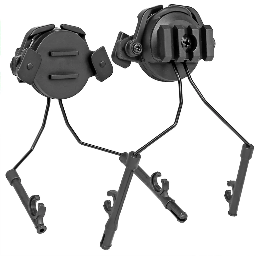 Rotary Adapter Set Headset Holder Headphone Accessory for 19-21mm Guide Rail (Black)