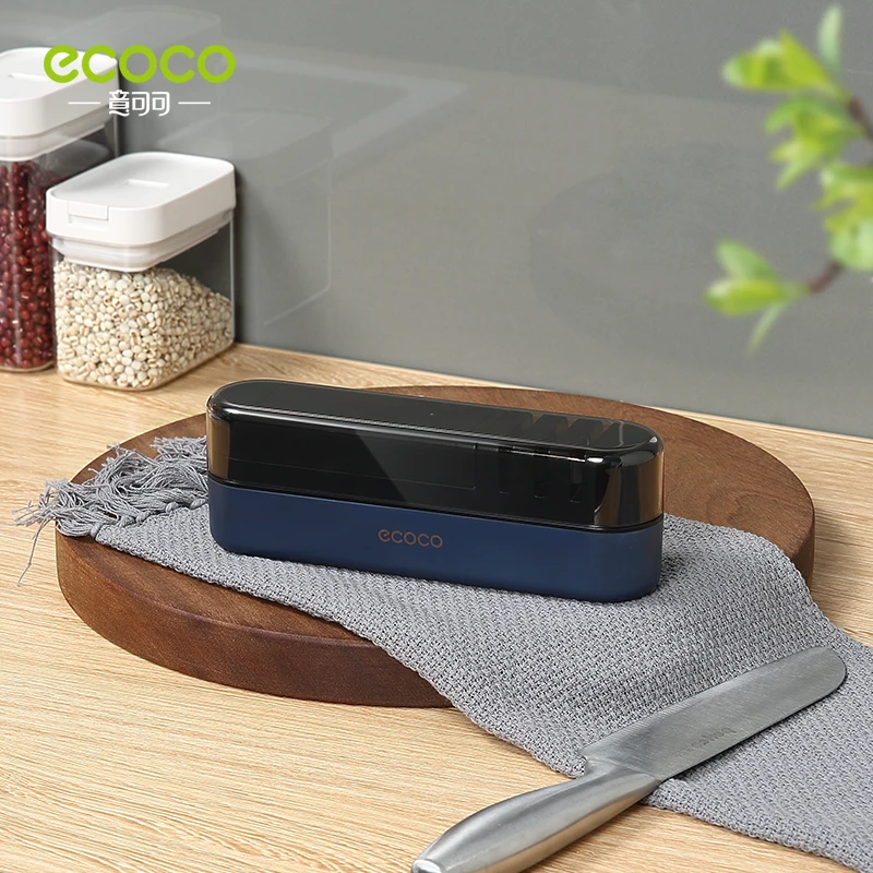 ECOCO Kitchen Sharpener Diamond Quick Sharpener Scissors Storage Bracket Blade Multi Functional Sharpening Stone Cooking Helper