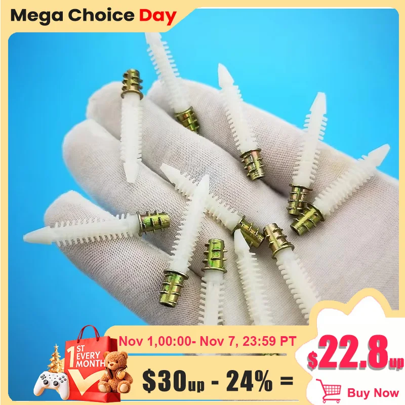 SY-1608 New Aluminum Channel Letter Installation Hook Screw Assembly Nut Metal Sign Pre-buried Nut 1000pcs