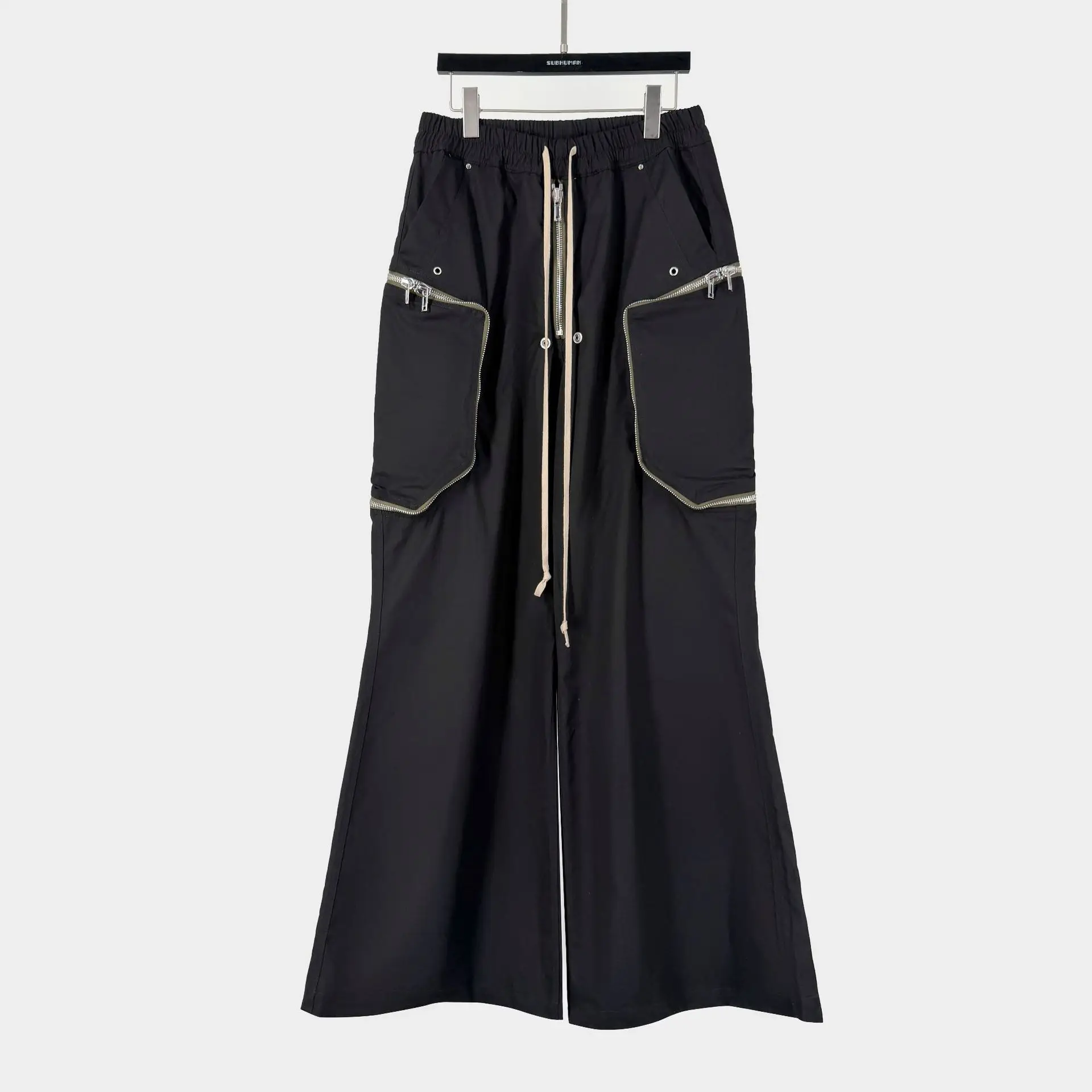 

26SS High Street Dark Style Zipper Cargo Design Loose Wide Leg Casual Pants Men's Clothing Women's Clothes