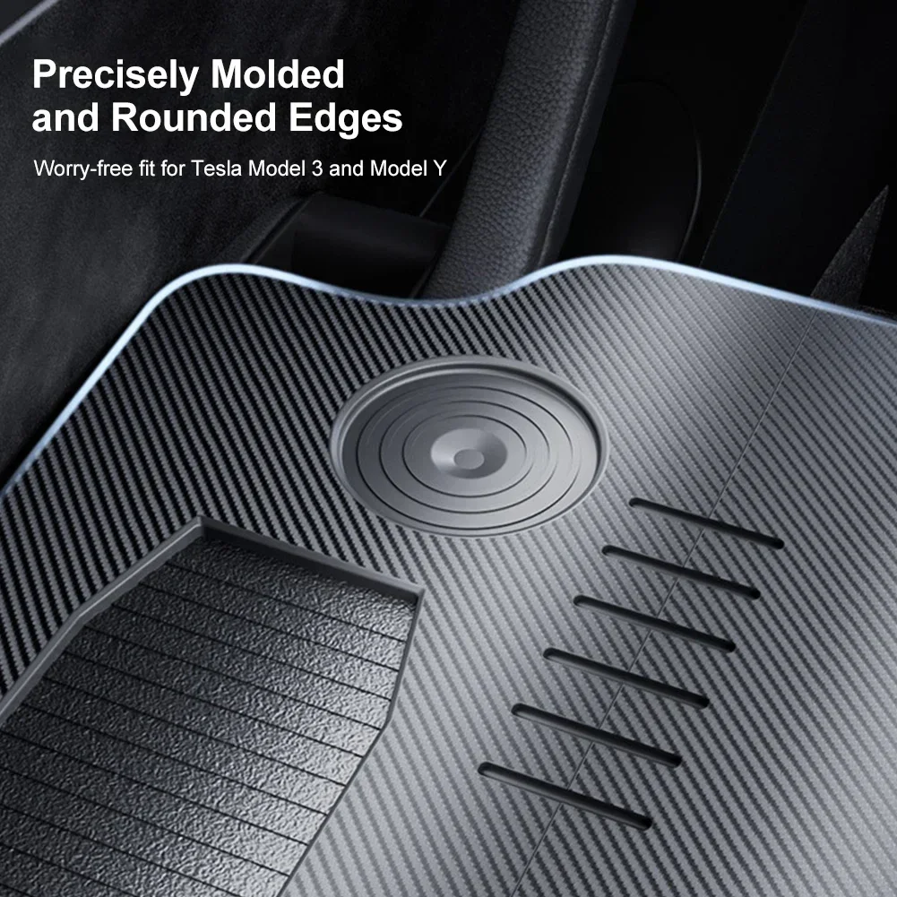 Car Laptop Foldable Desk Fiber Texture Car Food Drinks Tray Table Car Holder Automotive interior accessories for Tesla Model3/Y