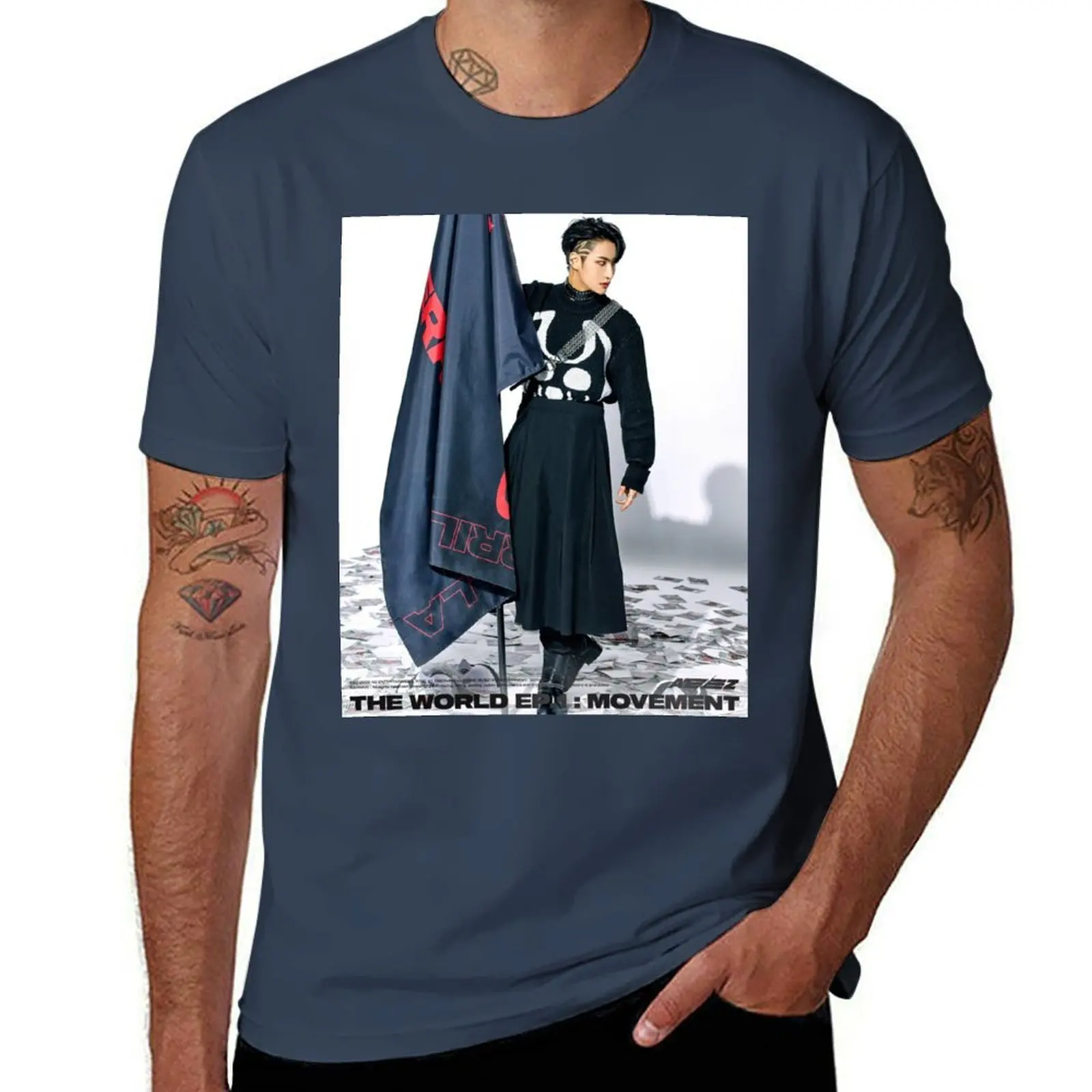 

Ateez Seonghwa The World Ep.1: Movement T-Shirt man t shirts for men casual t shirts for man pack white T-Shirt