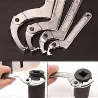 Hook Spanner Adjustable Universal Wrench Set Round/Square Head CR-V Shape Chrome Vanadium Screw Nuts Bolts Driver Hand Tools