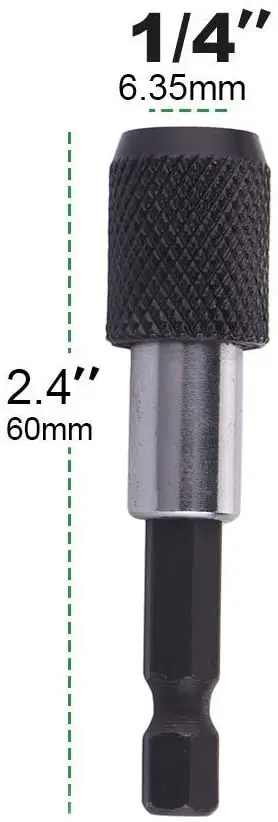 Kẹp Từ Đầu Giá Đỡ 1/4 Inch Chuôi Lục Giác Phát Hành Nhanh Tay Bit Đựng Nối Dài Cần Hexgon Bit Khoan Chuck