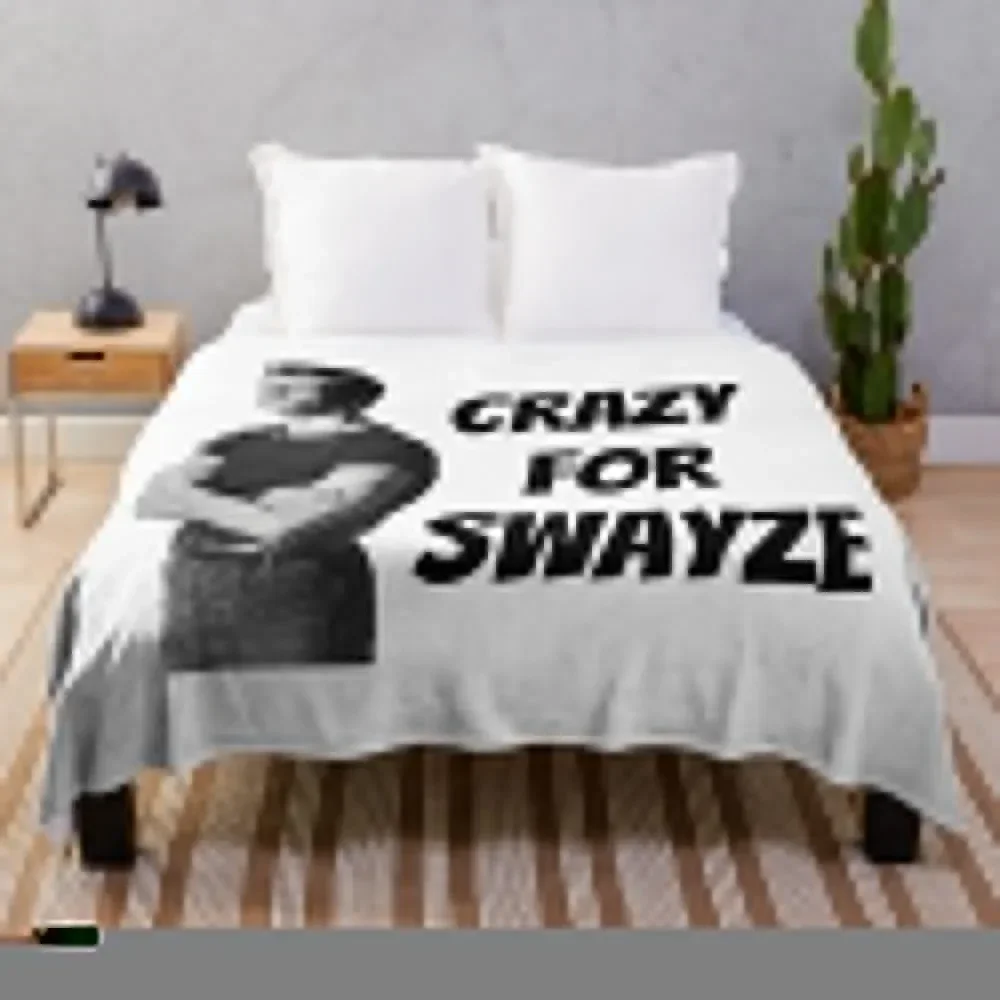 

Crazy for Swayze Throw Blanket Cute Plaid Luxury Brand Blankets