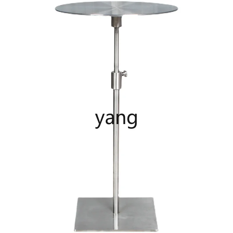 LHH  stainless steel side table can be lifted and lowered round table high foot side table metal corner