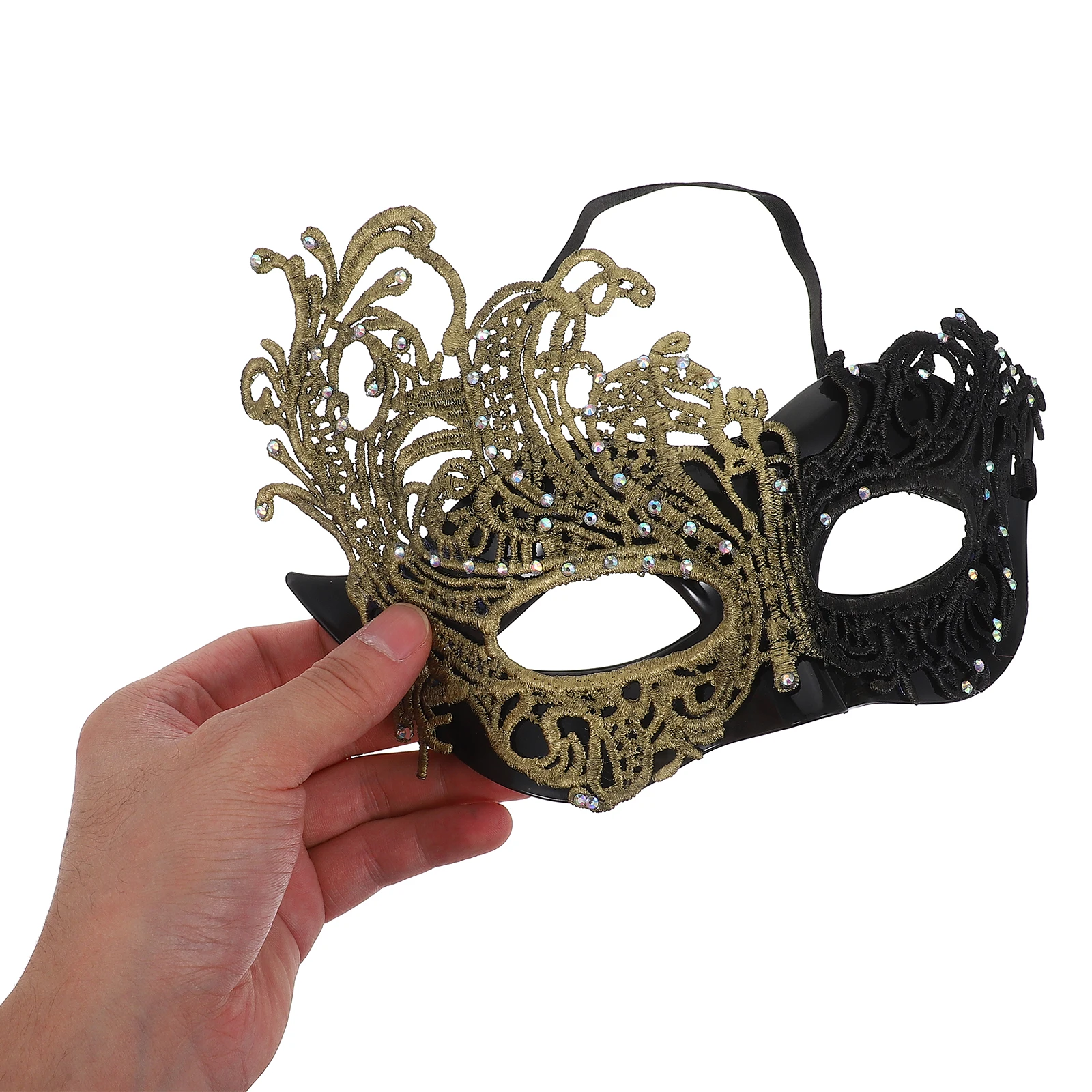 

Masquerade Mask for Women Half- Elegant Halloween Ball Costume Party Elastic Strap Supplies Mask Women Costume
