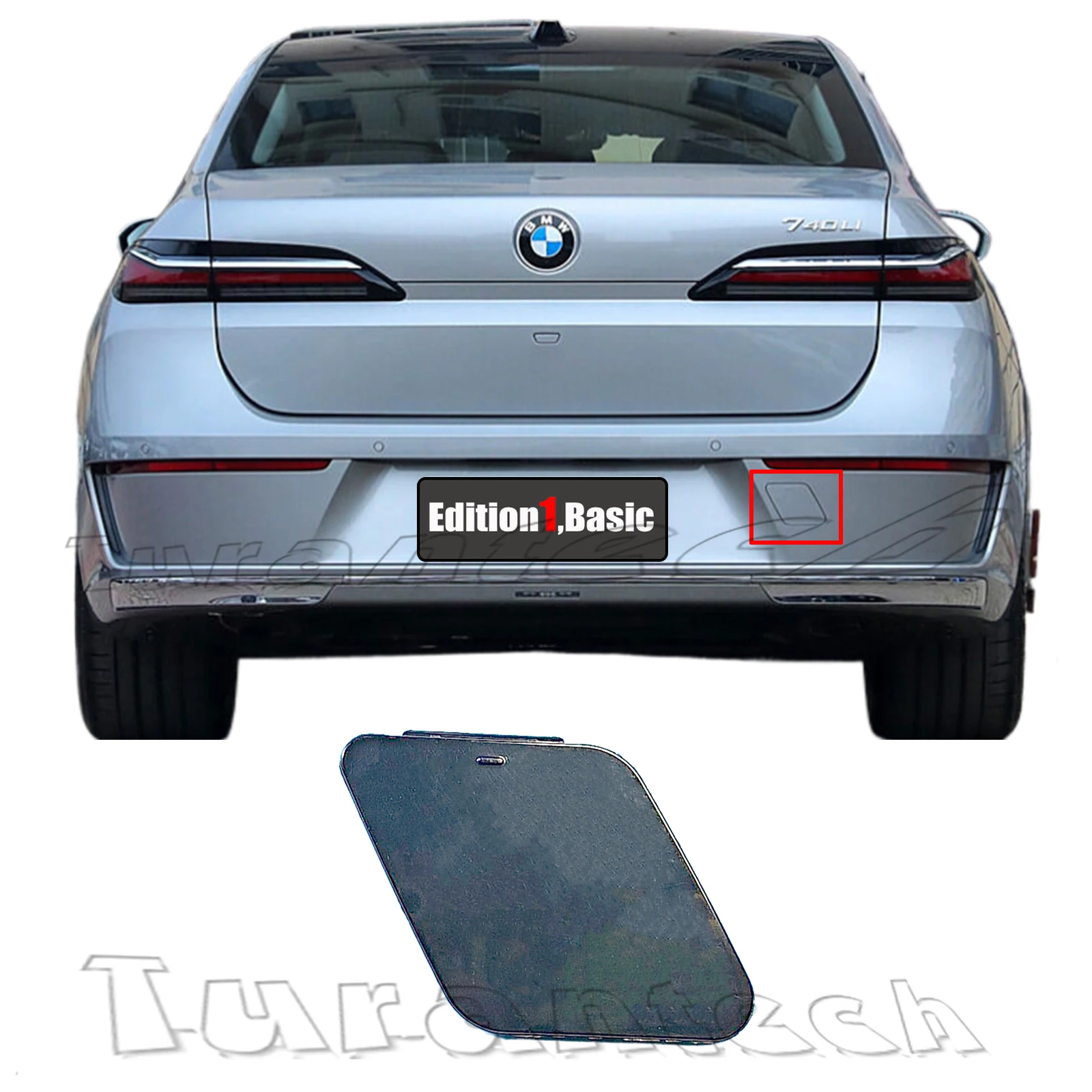 Rear Tow Cover  for 23-up BMW 7 i7 G70 Fit 735 740 750 760 760iX M760e xDrive bumper Eye Towing Hook Cap